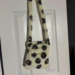 fuzzy floral bag